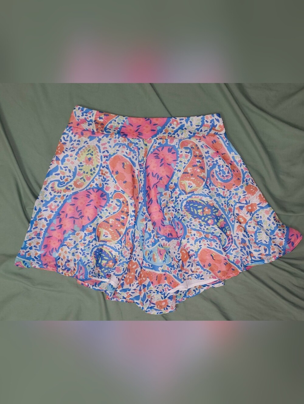 Adrienne Multicolor Floral Elastic Waist Skort